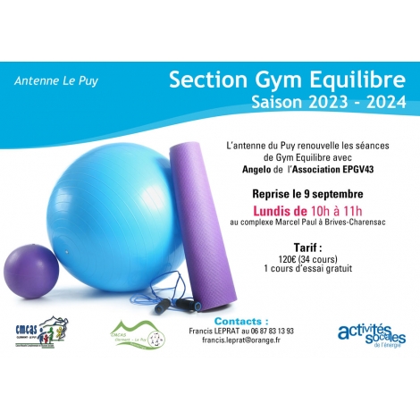 LP - Adhésion section Gym Equilibre 2024/2025