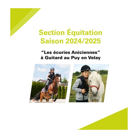 LP - Saison Equitation Le Puy - Septembre 2024 à Juin 2025