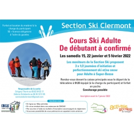 CF - Section Ski - COURS ADULTE