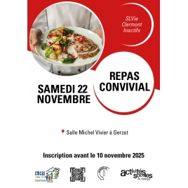 CF - Repas convivial - SLVie Clermont Inactifs - Samedi 22 Novembre 2025