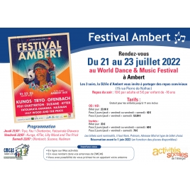 CF - Festival Ambert - 21 au 23 juillet 2022