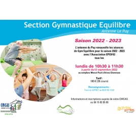 LP - Gym Equilibre - Septembre 2022 à Juin 2023