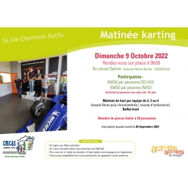 CF - Clermont Actif - MATINEE KARTING - 9 octobre 2022