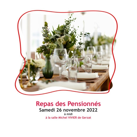 CF - Repas des pensionnés - SLVie Clermont Inactifs - Samedi 26 Novembre 2022